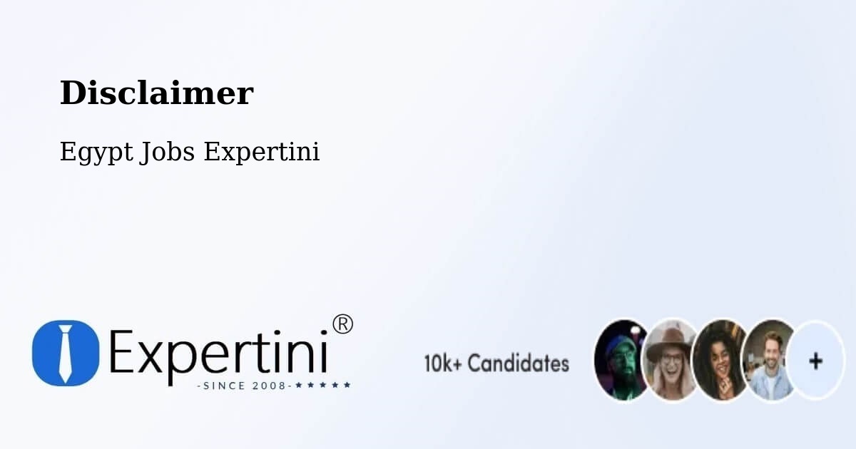 Disclaimer – Helwan - Egypt Jobs Expertini
